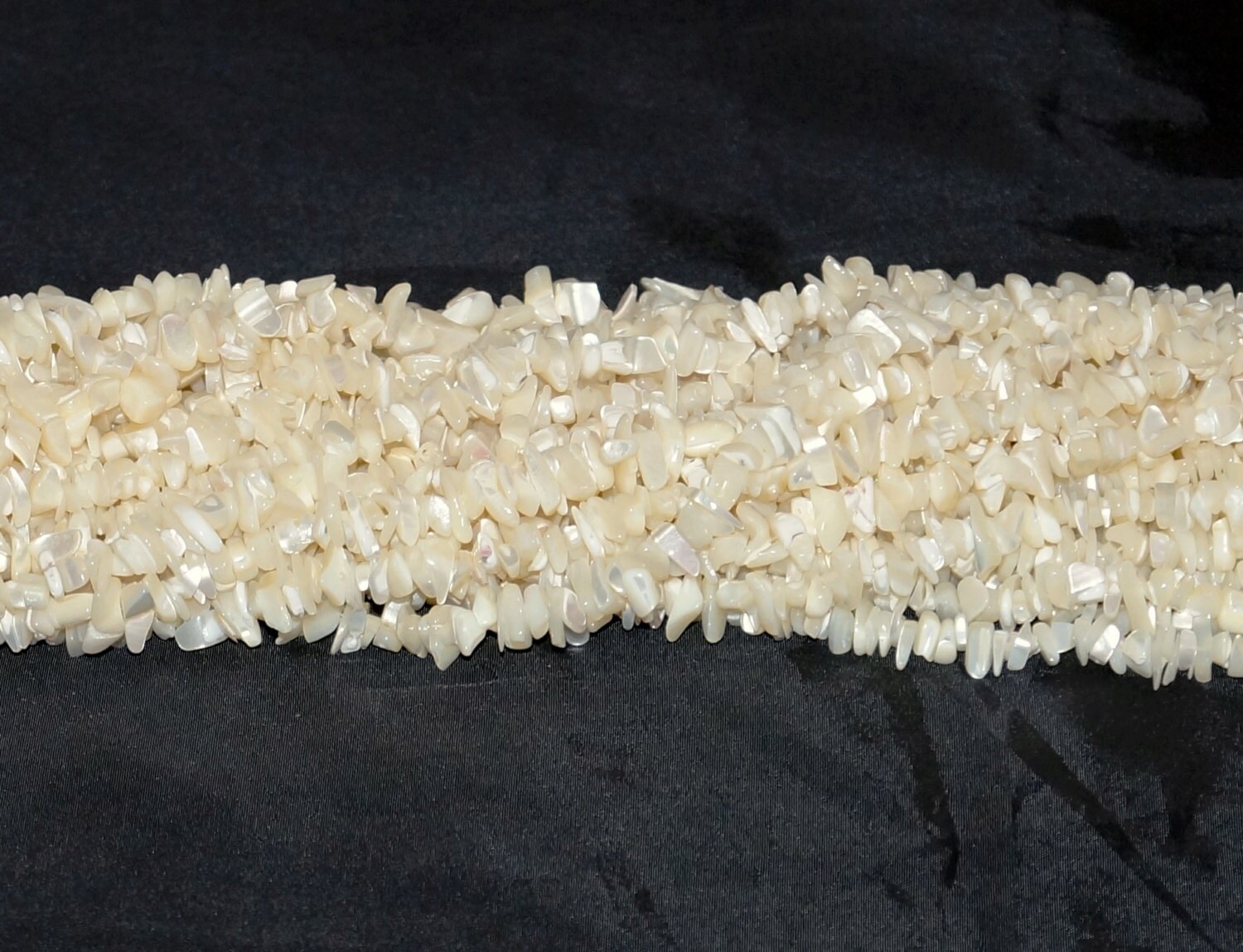 Mother of Pearl Chip Beads - 33" Strand