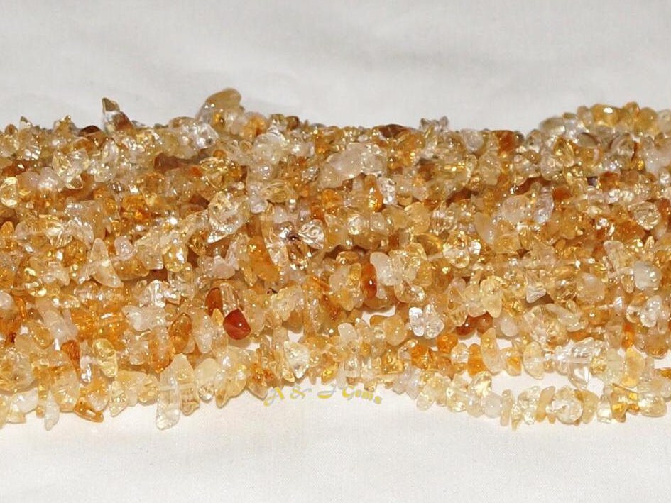 Citrine Chip Gemstone Bead - 33" Strand
