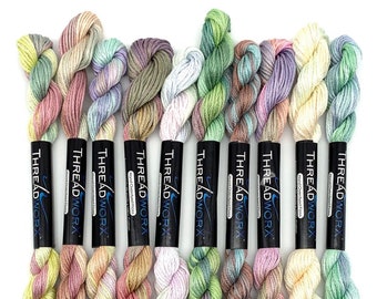ThreadworX Spring Collection - 10 Colors Variegated Embroidery Floss Bundle