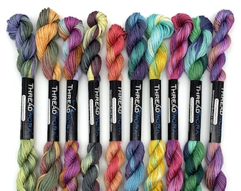 ThreadworX Summer Collection - 10 Colors Variegated Embroidery Floss Bundle