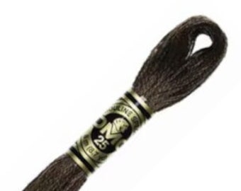 DMC 838 Floss - 6 Strand Embroidery Floss - Very Dark Beige Brown