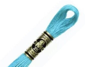 DMC 6-strand Cotone Mouliné Per Ricamo, Matassa Colore Antico Blu Medio, 8 Metri - 2