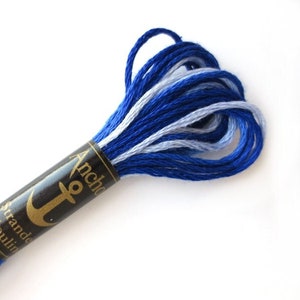 Anchor 1210 Variegated Embroidery Floss Royal Spectrum Ombre