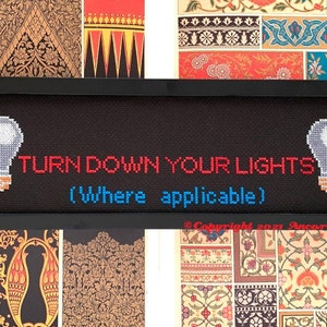 MST3K Lights Cross Stitch Pattern PDF