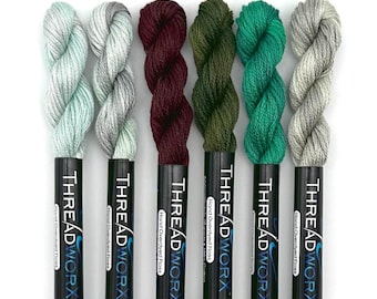 ThreadworX New 2026 Collection - 6 Colors Variegated Embroidery Floss Bundle