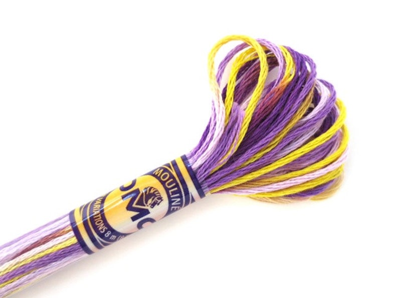 DMC 4265 Variegated Embroidery Floss Purple Pansy Etsy