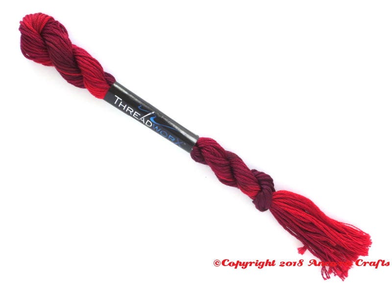 Threadworx 1089 Variegated Embroidery Floss Bleeding Hearts Etsy