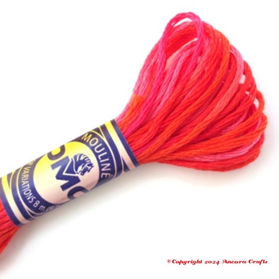 DMC 4200 Variegated Embroidery Floss Wild Fire - Etsy