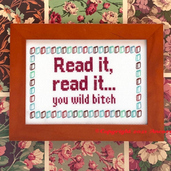 Blazing Saddles Cross Stitch Read it... Pattern PDF