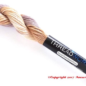 ThreadworX 1032 Variegated Embroidery Floss Brown Sugar and Spice