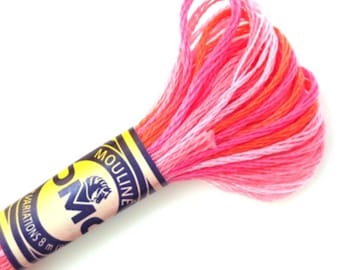 DMC 4190 Variegated Embroidery Floss Ocean Coral