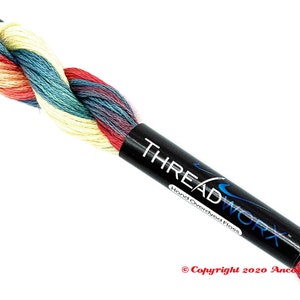 ThreadworX 10911 Variegated Embroidery Floss Romanian Flag