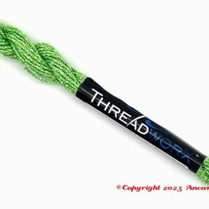 ThreadworX Metallic Thread - 1050 Lime Twist 41050 71050 91050