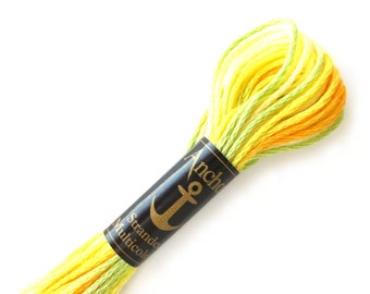 Anchor 1304 Variegated 6 Strand Floss Sunshine