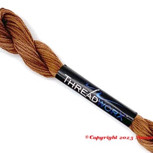 ThreadworX 10360 Variegated Embroidery Floss Cocoa Brown