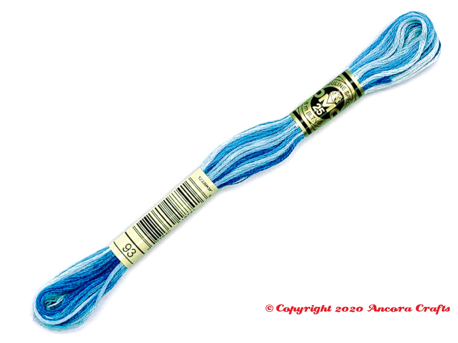DMC 93 Variegated Embroidery Floss Cornflower Blue Shaded Etsy