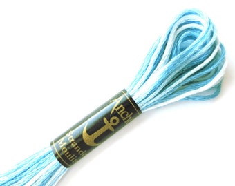 Anchor 1212 Variegated 6 Strand Floss Blue Haze Ombre