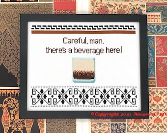 Big Lebowski Cross Stitch Pattern Beverage PDF