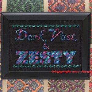 Dark, Vast, and Zesty Funny Cross Stitch Pattern PDF