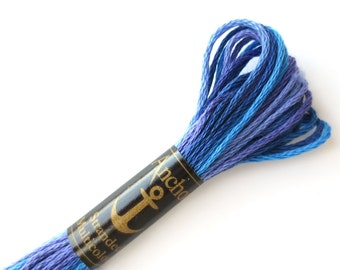 Anchor 1349 Variegated 6 Strand Floss Stormy Seas