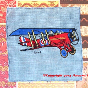 Spad WWI Airplane Cross Stitch Pattern PDF