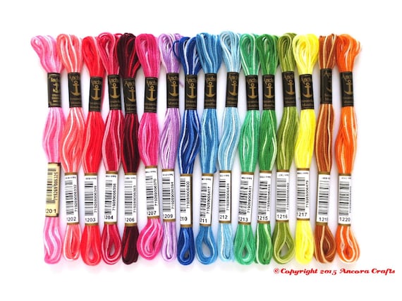 Variegated Embroidery Floss, Sewing Notions
