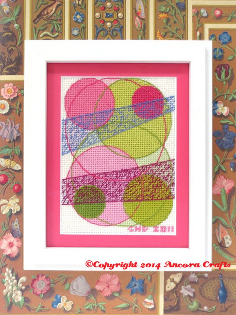 Geometric Circles Needlepoint Kit Etsy