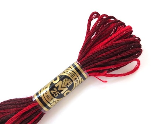 DMC 115 Variegated Embroidery Floss Garnet Shaded Ombre 