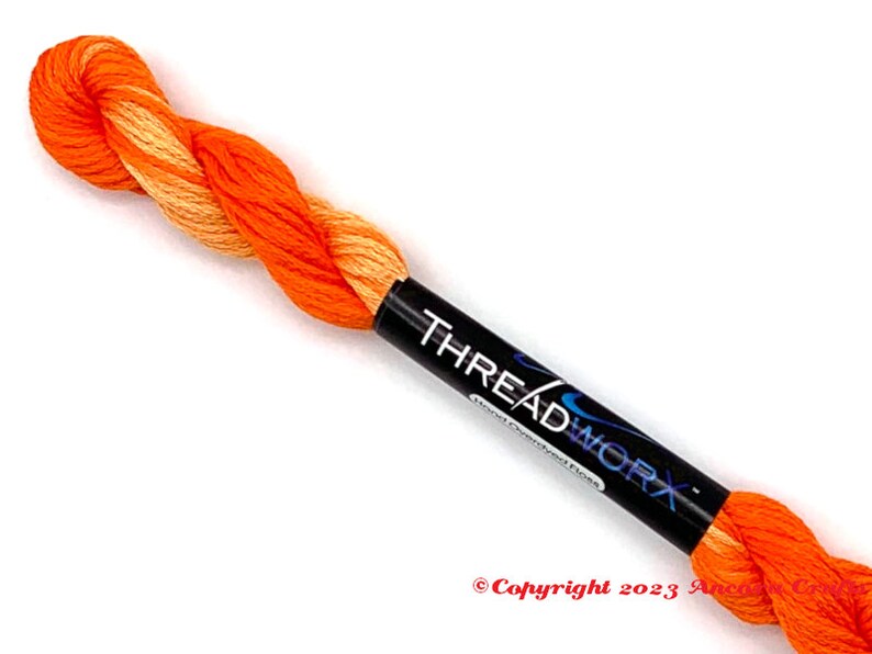 Swril Thread Threadworx 10721 Variegated Embroidery Floss Orange Swirl - Etsy
