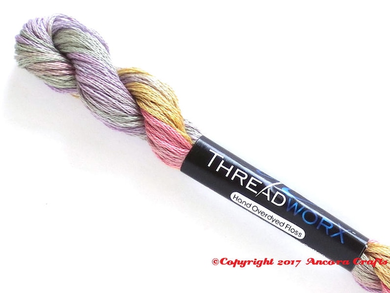 Threadworx 1078 Variegated Embroidery Floss Pastel Bouquet Etsy