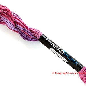 ThreadworX 1152 Variegated Embroidery Floss Very Berry