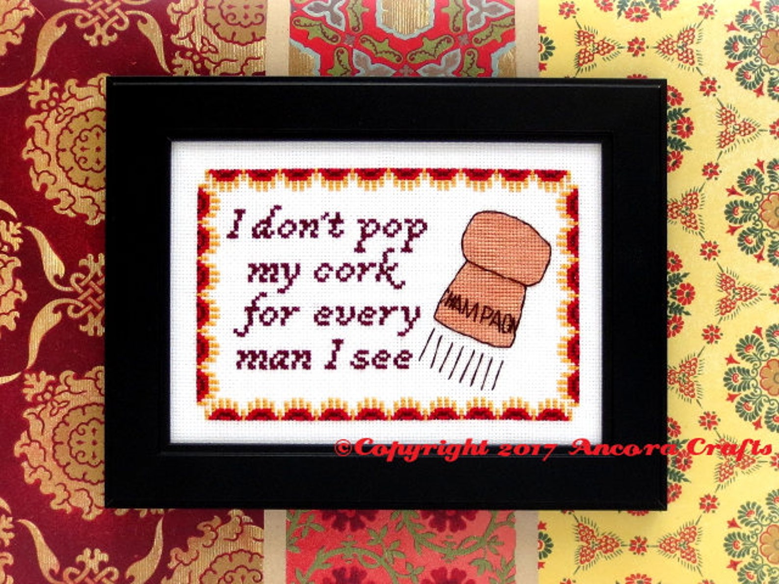 Pop My Cork Big Spender Lyric Cross Stitch Pattern PDF Etsy