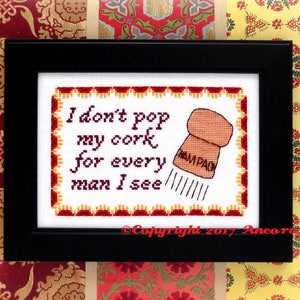 Pop My Cork Big Spender Lyric Cross Stitch Pattern PDF