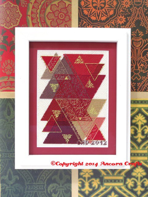 Geometric Triangles Cross Stitch and Needlepoint Pattern PDF