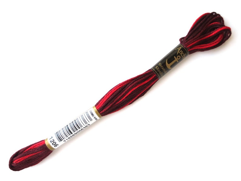 Anchor 1206 Variegated Embroidery Floss Candy Apple Ombre Etsy