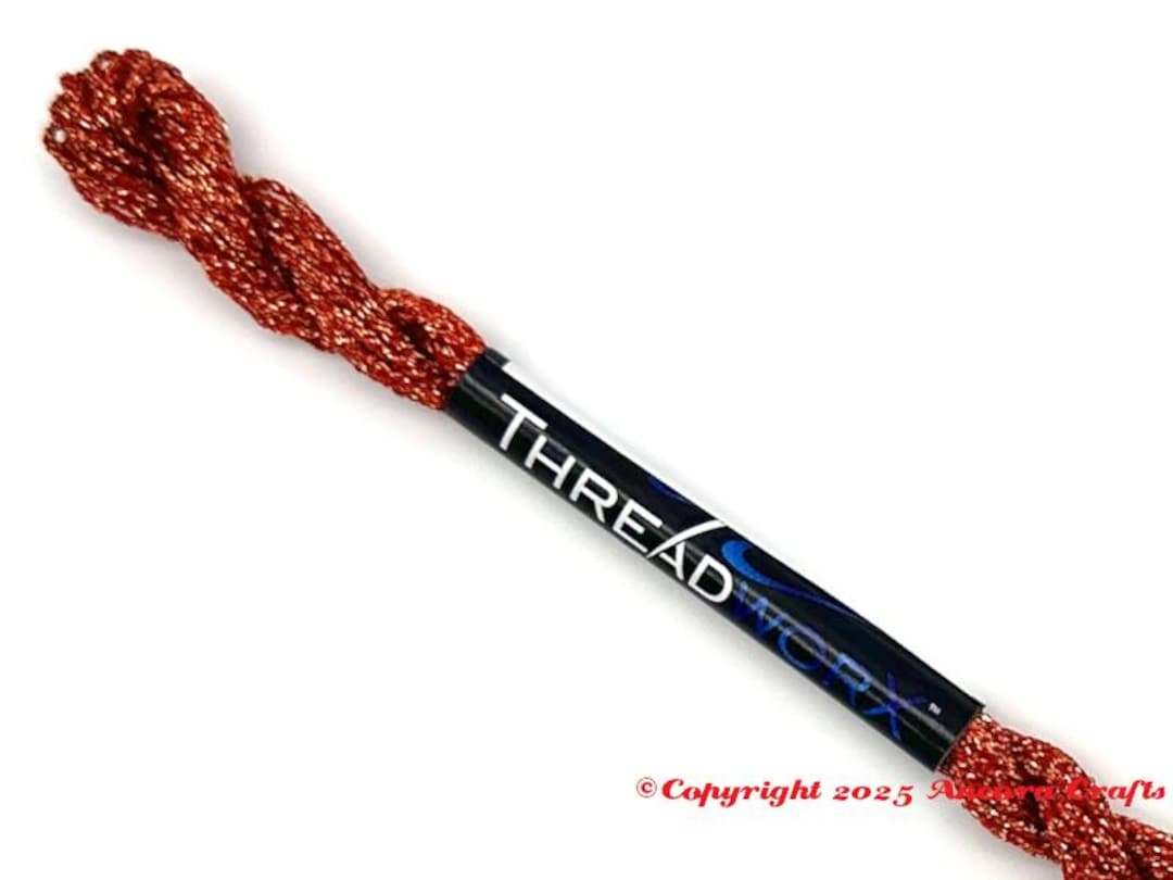Blood Red Thread Threadworx Metallic Thread - 1076 Blood Orange 41076 71076 91076 - Etsy