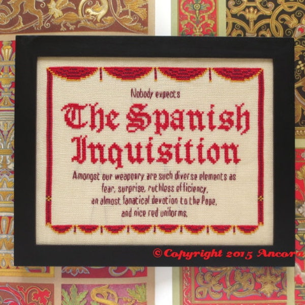 Monty Python Kreuzstich Spanische Inquisition Anleitung PDF