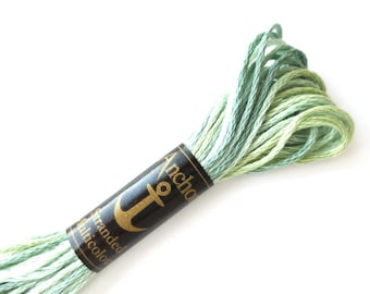 Anchor 1352 Variegated 6 Strand Floss Mintgreen Melange