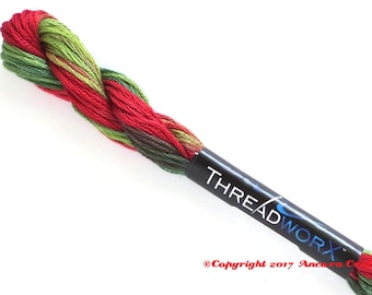 ThreadworX 1085 Variegated Embroidery Floss Christmas Time