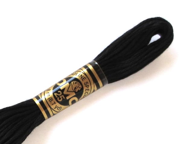 DMC 310 Floss 6 Strand Embroidery Floss Black Etsy Nederland