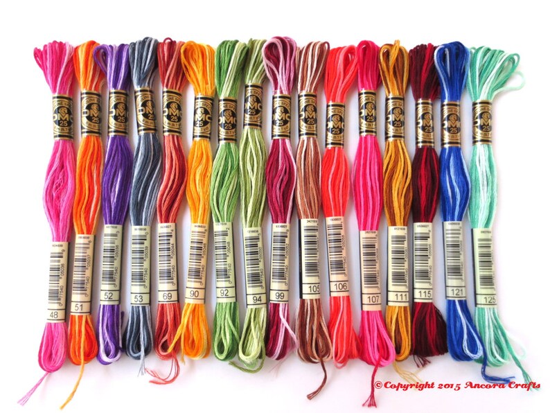 DMC Variegated Embroidery Floss 1 each of all 16 Classic Etsy