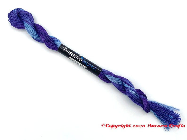ThreadworX 10383 Variegated Embroidery Floss Japanese Iris