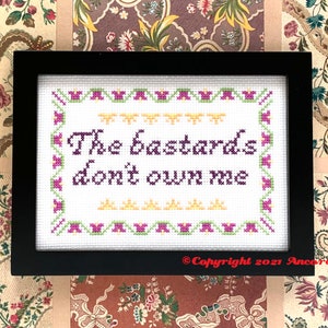 Craig Ferguson The Bastards Quote Cross Stitch Pattern PDF