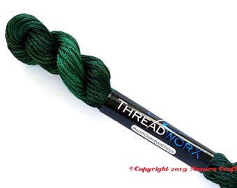 ThreadworX 1048 Variegated Embroidery Floss Woodland Green
