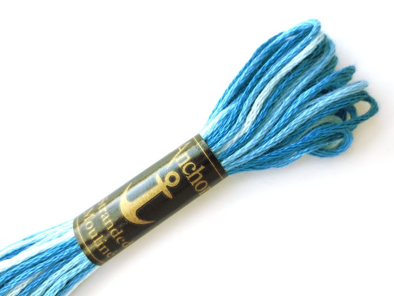 Anchor 1211 Variegated Embroidery Floss Sea Spray Ombre Etsy