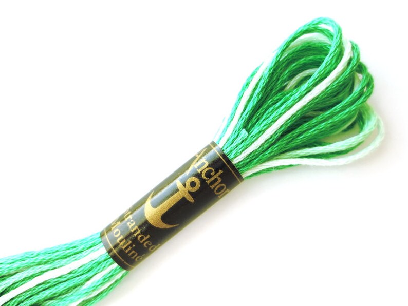Anchor 1213 Variegated Embroidery Floss Creme De Menthe Ombre Etsy