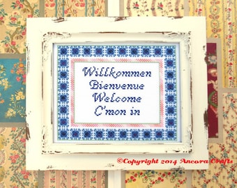 Blazing Saddles Cross Stitch &quot;C&#39;mon In&quot; Pattern PDF