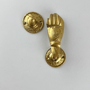 Boho Dekorationen Messing Türklopfer Handform marokkanische gravierte Antik Vintage Haus Hardware Dekor