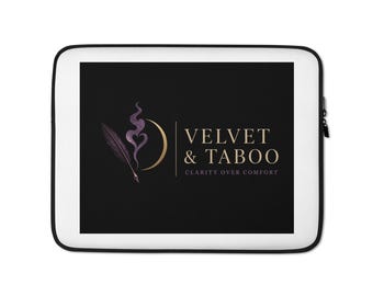 Funda oscura para portátil, estuche para amantes de los libros y la tecnología, diseño Velvet Taboo.