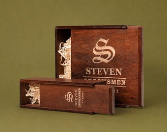 Groomsmen Geschenke Box, personalisierte Holz Geschenkbox, Zigarren Geschenkbox, Groomsmen Vorschlag Box, Groomsman Geschenkbox, Groomsmen Box